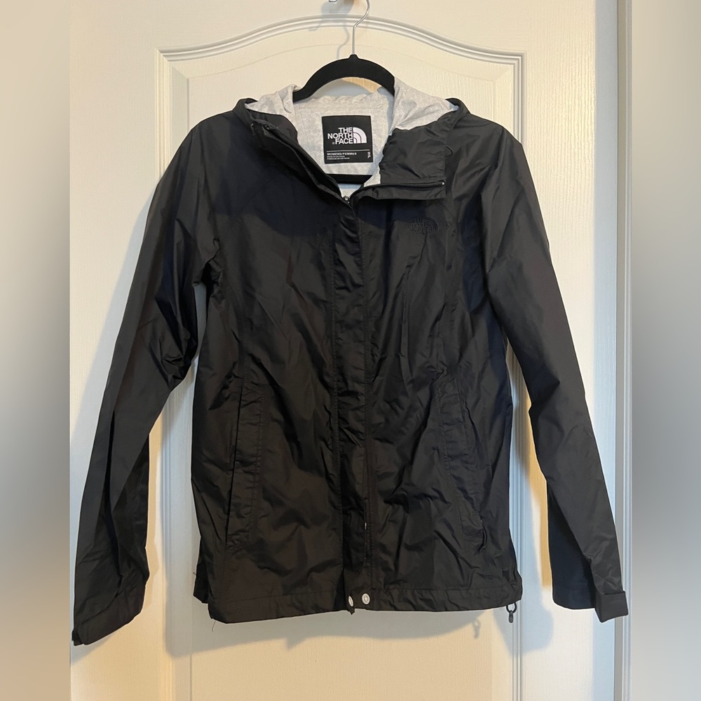 The North Face black women’s rain jacket